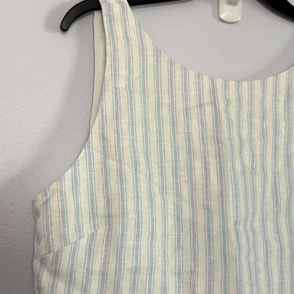 NWT Reformation Rosemond Linen Swan Stripe Sleeveless Mini Dress- 8 NWT Reformation Rosemond Linen Swan Stripe Sleeveless Mini Dress- 8